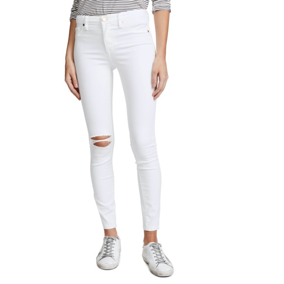 Levi’s 711 Skinny Jeans Raw Hem Distressed Knee - Picture 4 of 9